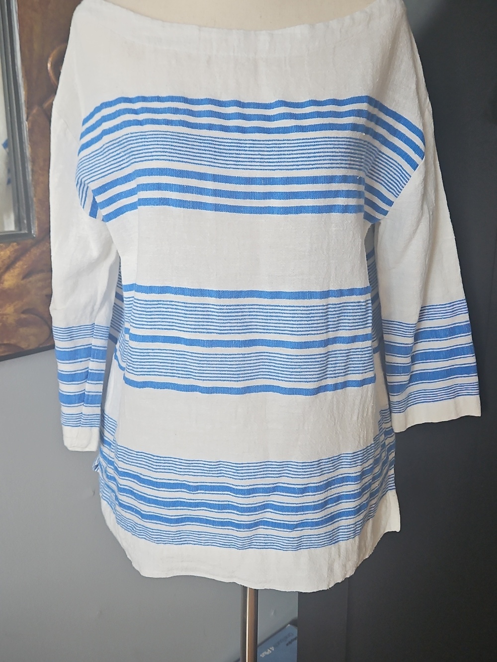 Anthropologirs Lemlem  Cotton Striped. Gauzy Artsy Top  Small